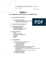 Tema 6 SOCIOLOGÍA DE LA DIVERSIDAD La Socialización, El Ciclo Vital y El Envejecimiento, Anthony Giddens, 8 Edicion 2018