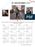 Beige and Black Modern 2024 Calendar Poster