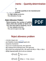 Reject Allowance Problem - 2 Problems