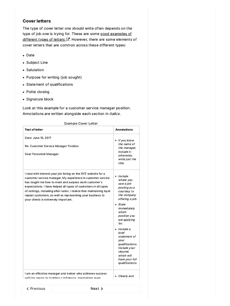 Essential Cover Letter Guide | PDF