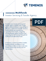 Factsheet Temenos Multifonds Investor Servicing and Transfer Agency