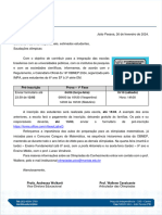 (26fev2024) Comunicado de Pré-Inscrição Da 19 OBMEP 2024