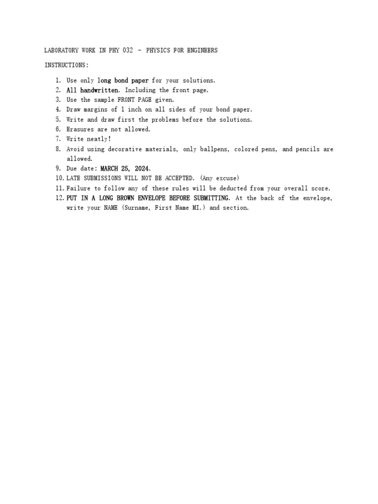 LABORATORY WORK 2 and QUIZ 3 IN PHY 032 | PDF | Quantity | Mechanics