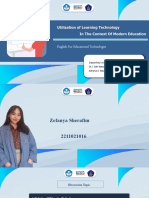 Zefanya Sherafim - Power Point UAS - Paper Ulization of Learning Technology in The Context of Modern Education