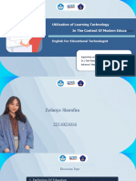 Zefanya Sherafim - Power Point UAS - Paper Ulization of Learning Technology in The Context of Modern Education-Compressed