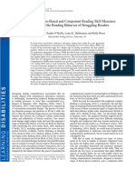 Sabatini Et Al 2014 Integrating Scenario Based and Component Reading Skill Measures To Understand The Reading Behavior