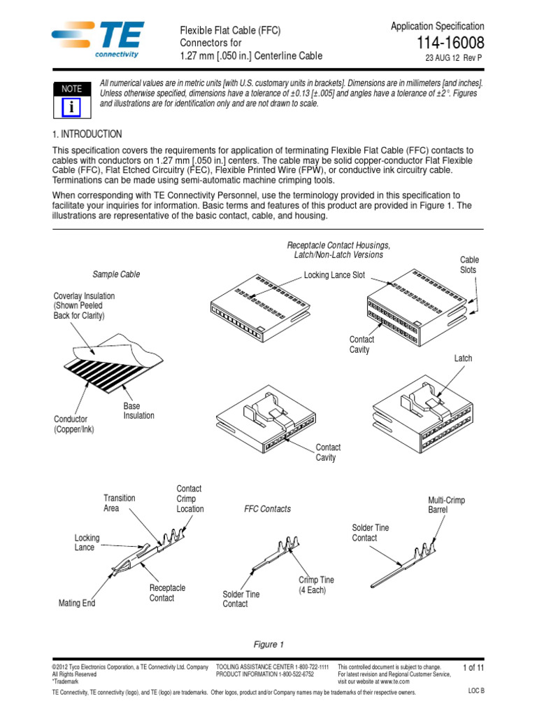 FFC Connectors Application Specification | PDF | Printed Circuit Board ...