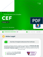 Cronograma de Estudos Cef Pos Edital Semanas 1 A 3