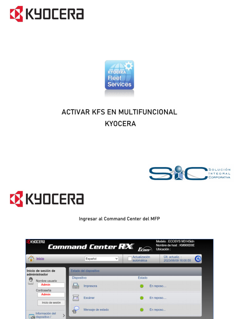 Activar KFS Kyocera | PDF | Informática