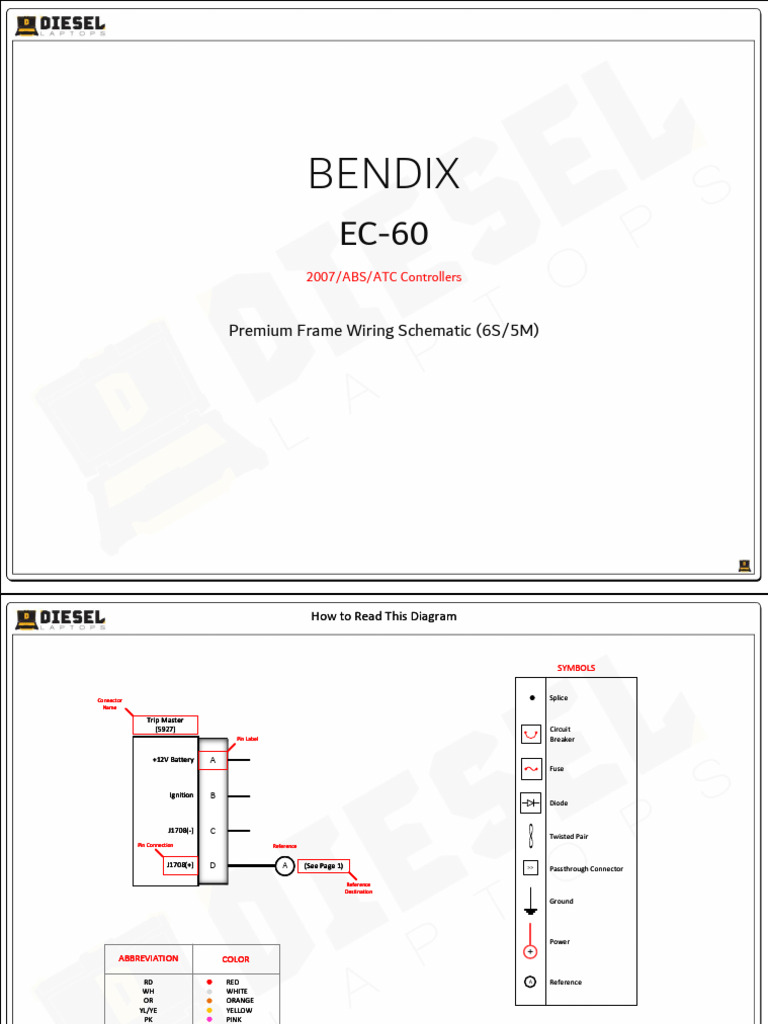 Bendix EC-60 Wiring Schematic Guide | PDF | Manufactured Goods ...