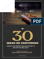 Ebook 30 Ideas de Contenido para Las Redes Sociales de Tu Salón