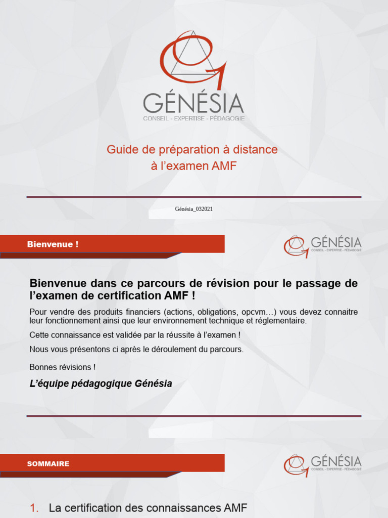 Préparation à l'examen AMF en ligne | PDF | Banques | Blanchiment d'argent