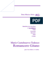 Mario Castelnuovo-Tedesco: Romancero Gitano 2 - La Guitarra, para Coro Misto e 4 Violões