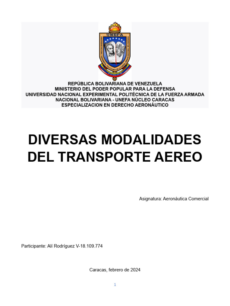 Tipo de Transporte Aereo PDF