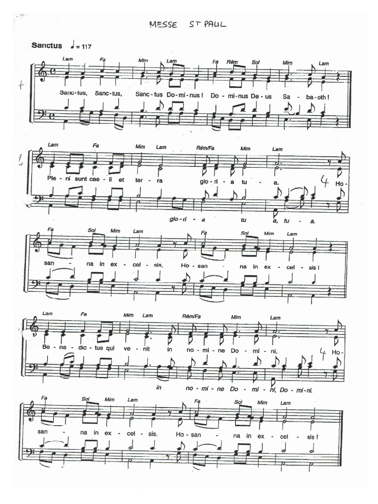 Messe De St Paul Sanctus Pdf