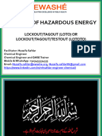 Control of Hazardous Energy by Means of LOTO (Lock Out - Tag Out)