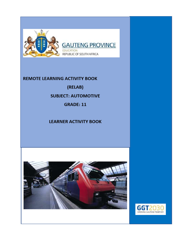 Grade 11 Automotive Remote Learning Guide | PDF | Cardiopulmonary ...