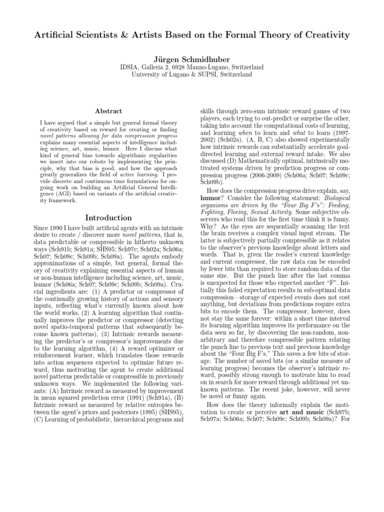 Artificial Scientists & Artists Based On The Formal Theory of ...