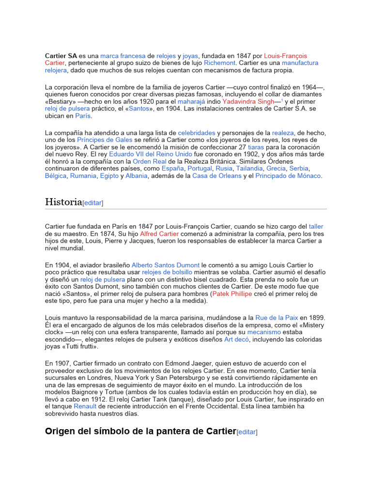 Historia y origen de Cartier | PDF | Arte