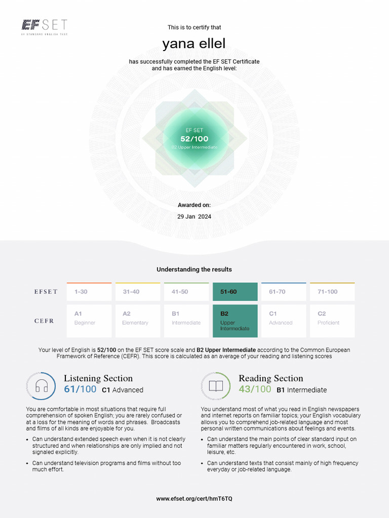 Ef set certificate pdf