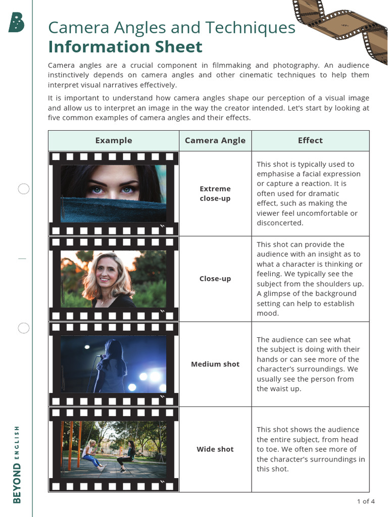 Camera Angles | PDF