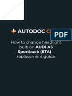EN How To Change Headlight Bulb On Audi A5 Sportback 8ta Replacement Guide