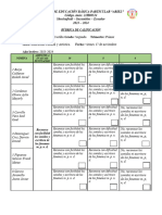 Rúbrica de Calificación de Fisica, Artistica y Valores.