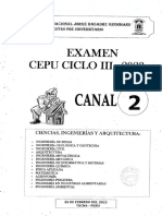 Examen de Cepu Ciclo Iii Canal 2