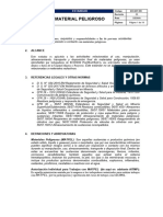 Estándar Operacional Materiales Peligrosos Versión 03