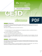 Evaluations Certificatives - CE1D - Sciences - 2017 (Ressource 14587)