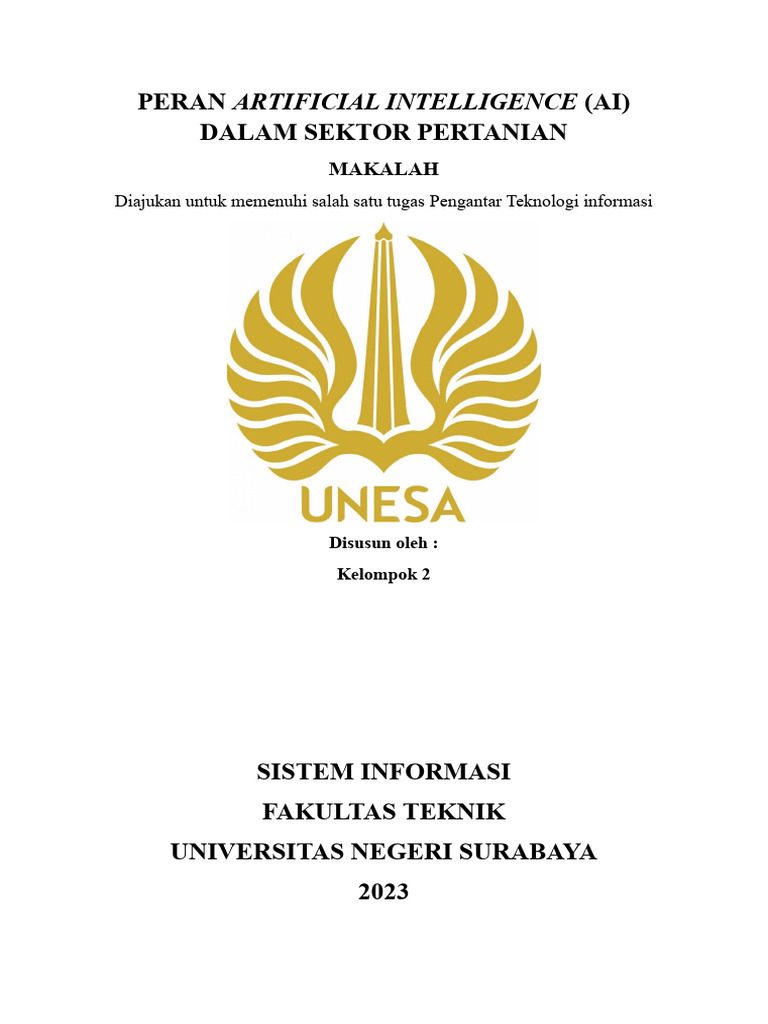 Peran Ai Dalam Sektor Pertanian | PDF