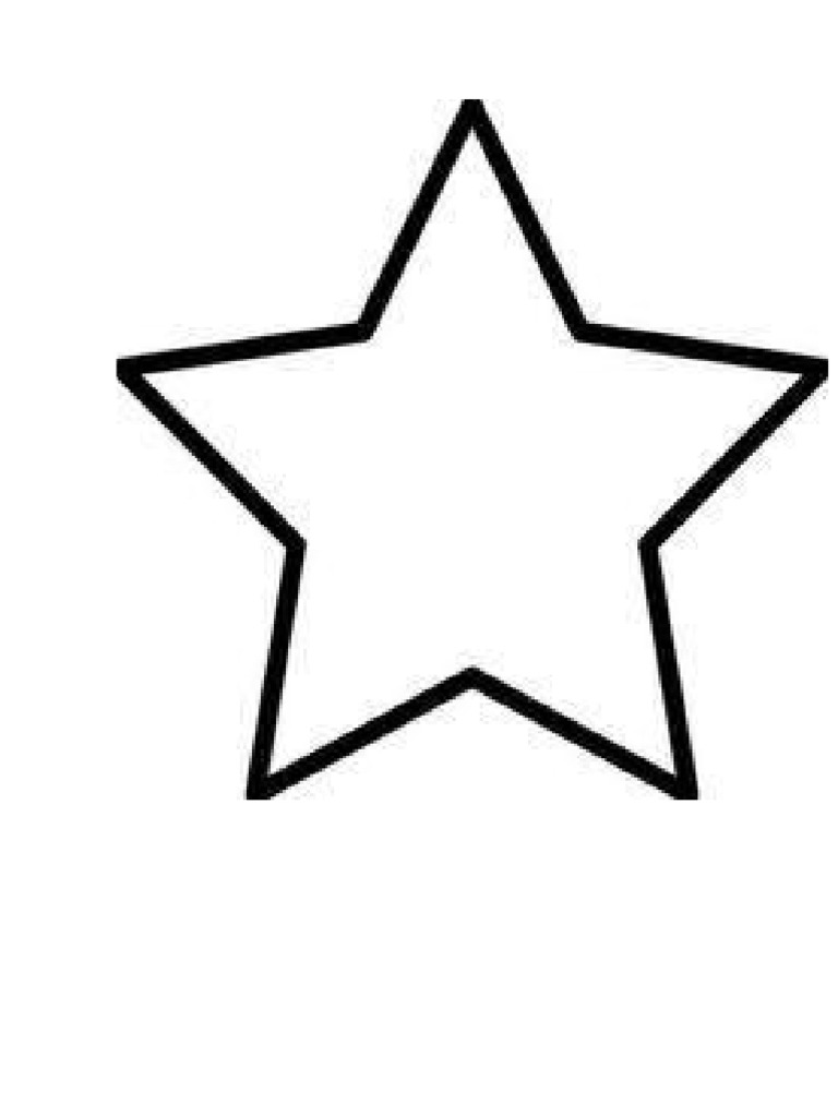 Una Estrella en formato PDF, esperando a ser descargada y coloreada con tus colores favoritos.