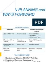 Action Planning and Ways Forward