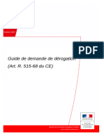 Guide de Demande de Dérogation