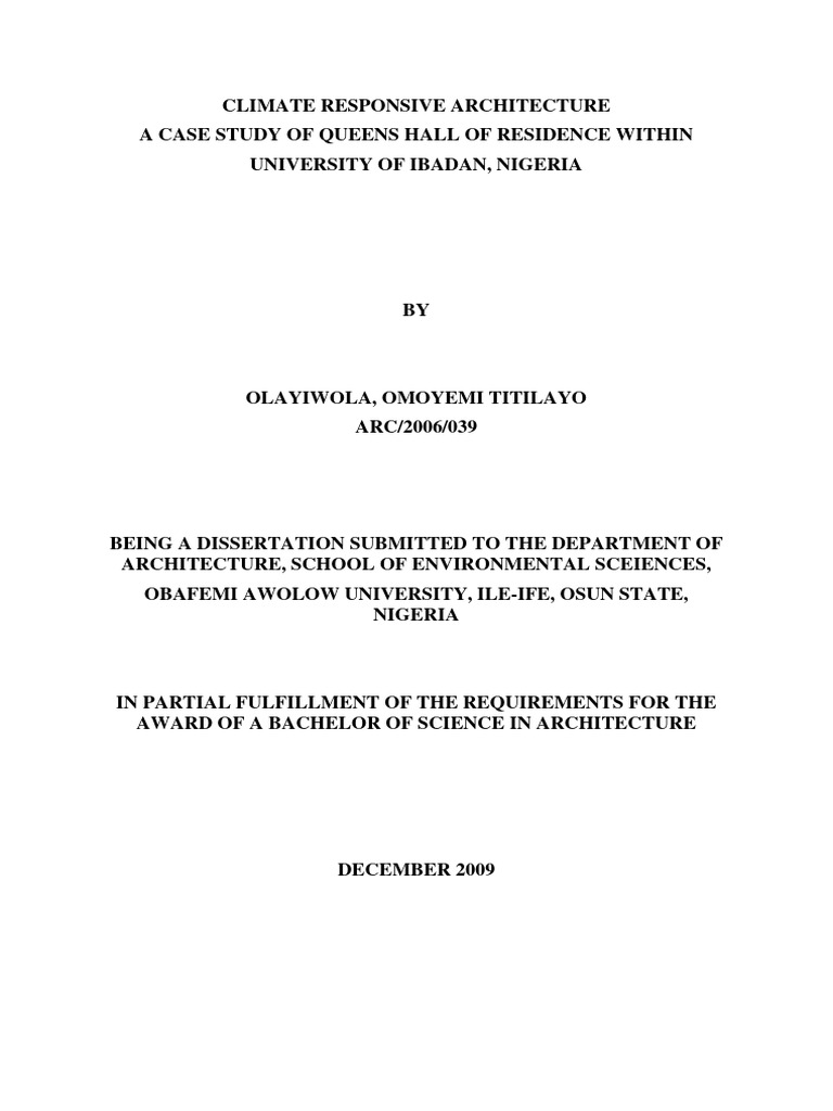 Climate Responsive Architecture Case Study | PDF | Atmosphere Of Earth ...