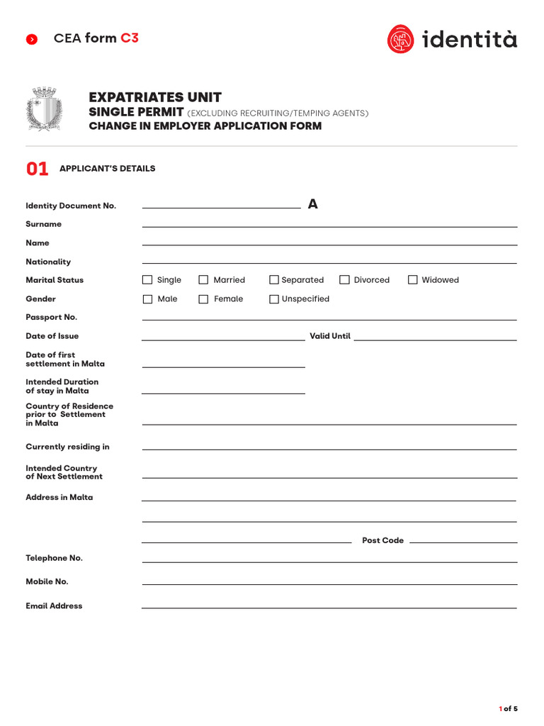 Cea form c3 single permit new pdf travel visa employment