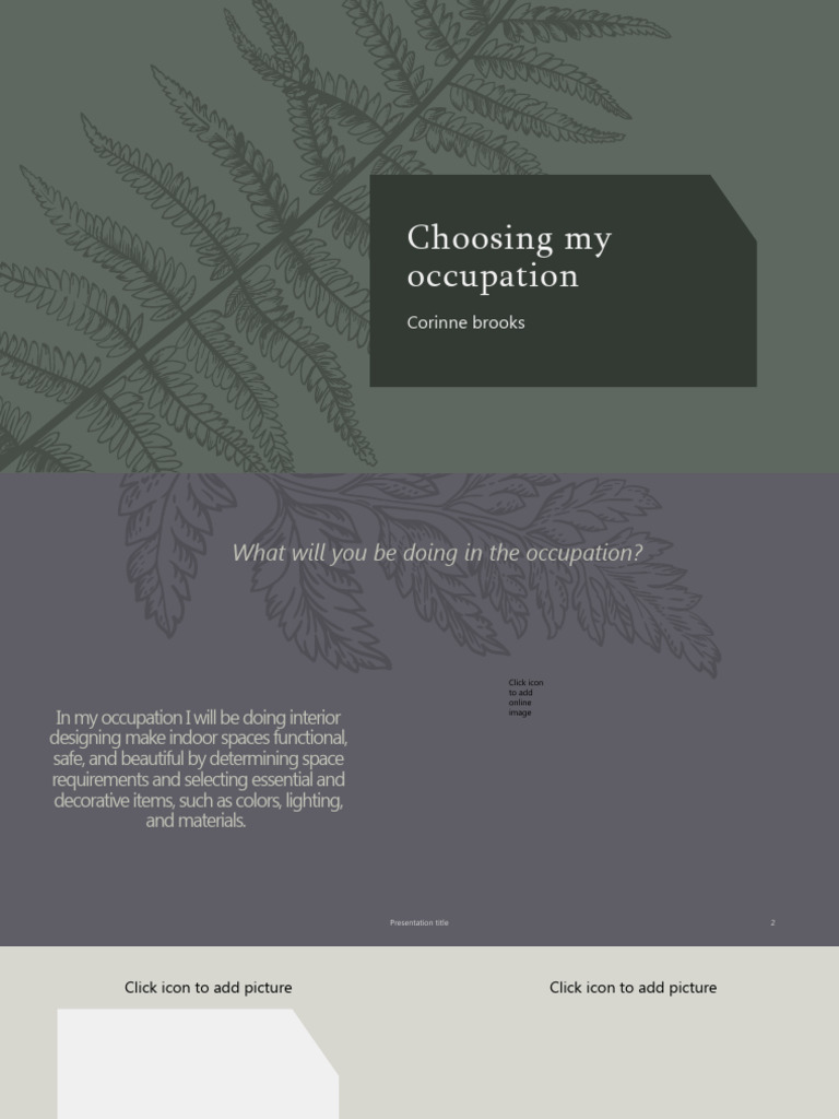 Choosing My Occupation | PDF