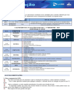 Calendário Das Avaliações Parciais 1 - 2º Trimestre - 2023 Anos Finais-8º Ano B