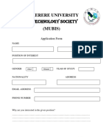 MUBIS Application Form