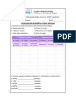 Atividade de Matemática para Revisar