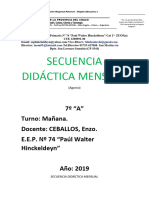 7°-SECUENCIA DIDÁCTICA MENSUAL - (Agosto) - 2019