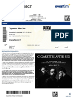 Tickets Cigarettes After Sex