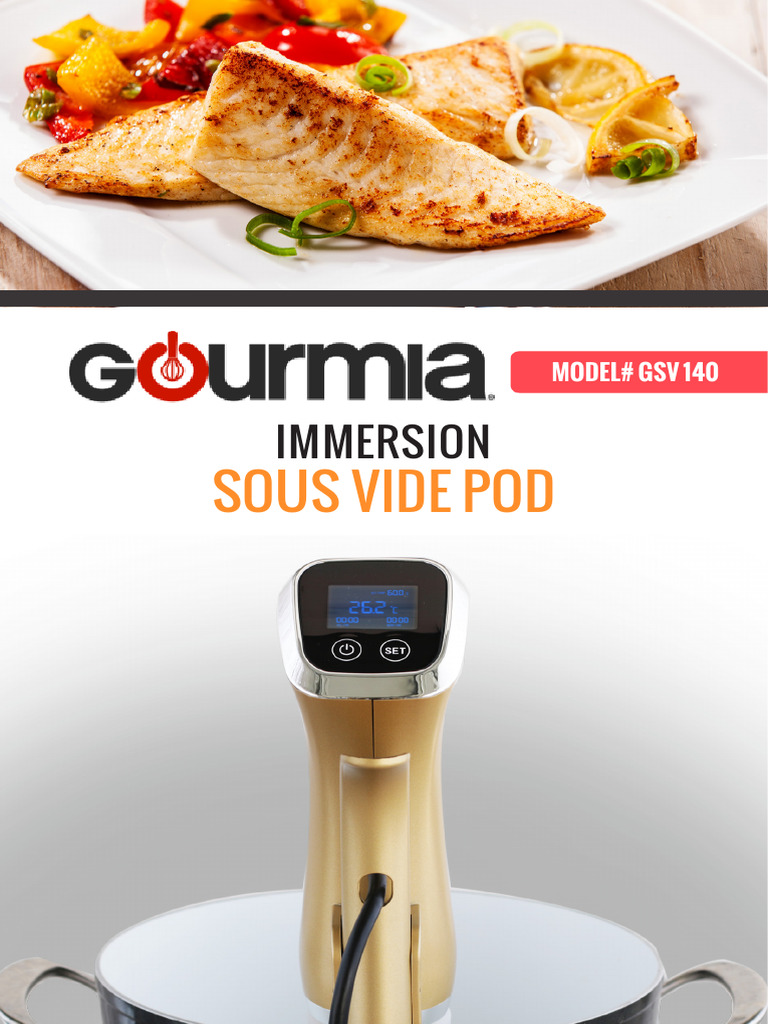 Gourmia Sous Vide 140-User Manual | PDF | Cooking | Food Science