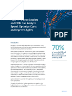 How It Finance Leaders Cios Analyze Spend Optimize Costs Improve Agility