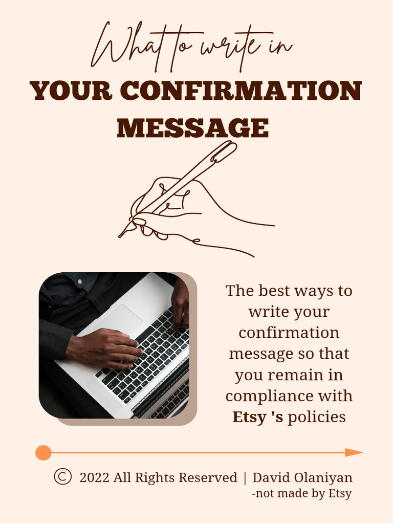 Etsy Sellers: Crafting Confirmation Messages | PDF | Self-Improvement