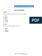 Exercice 1: Calculs Sur Les Fractions.