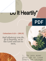 Do It Heartily Sermon