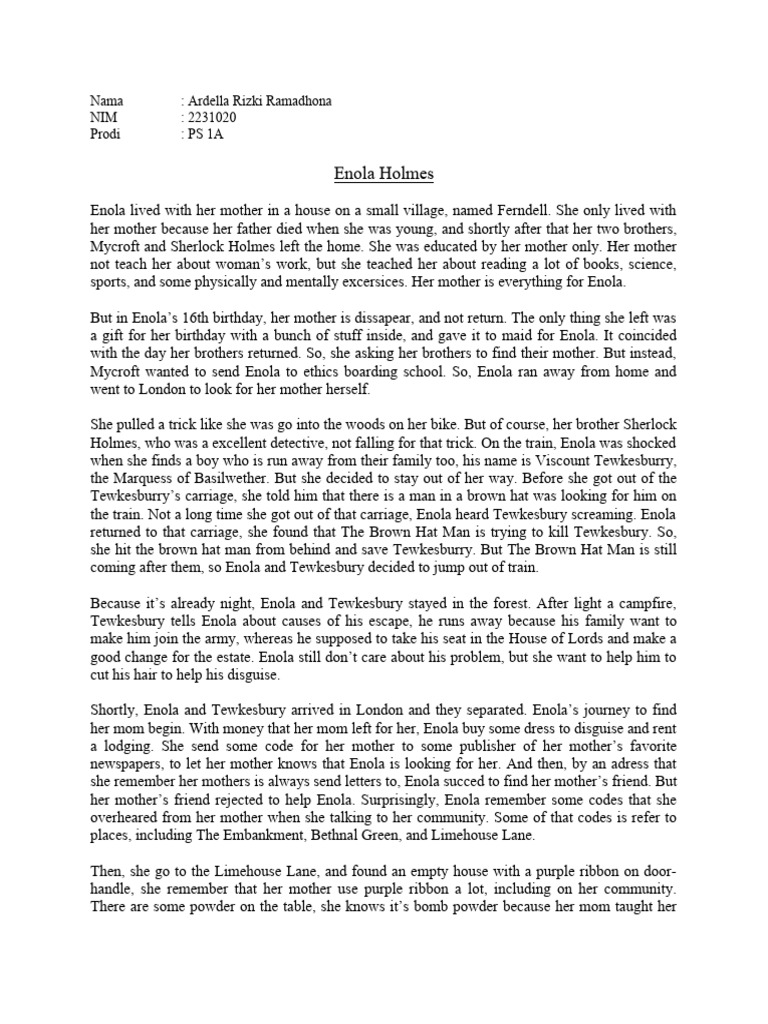 Enola Holmes A Journey of Discovery PDF Poetry General Fiction