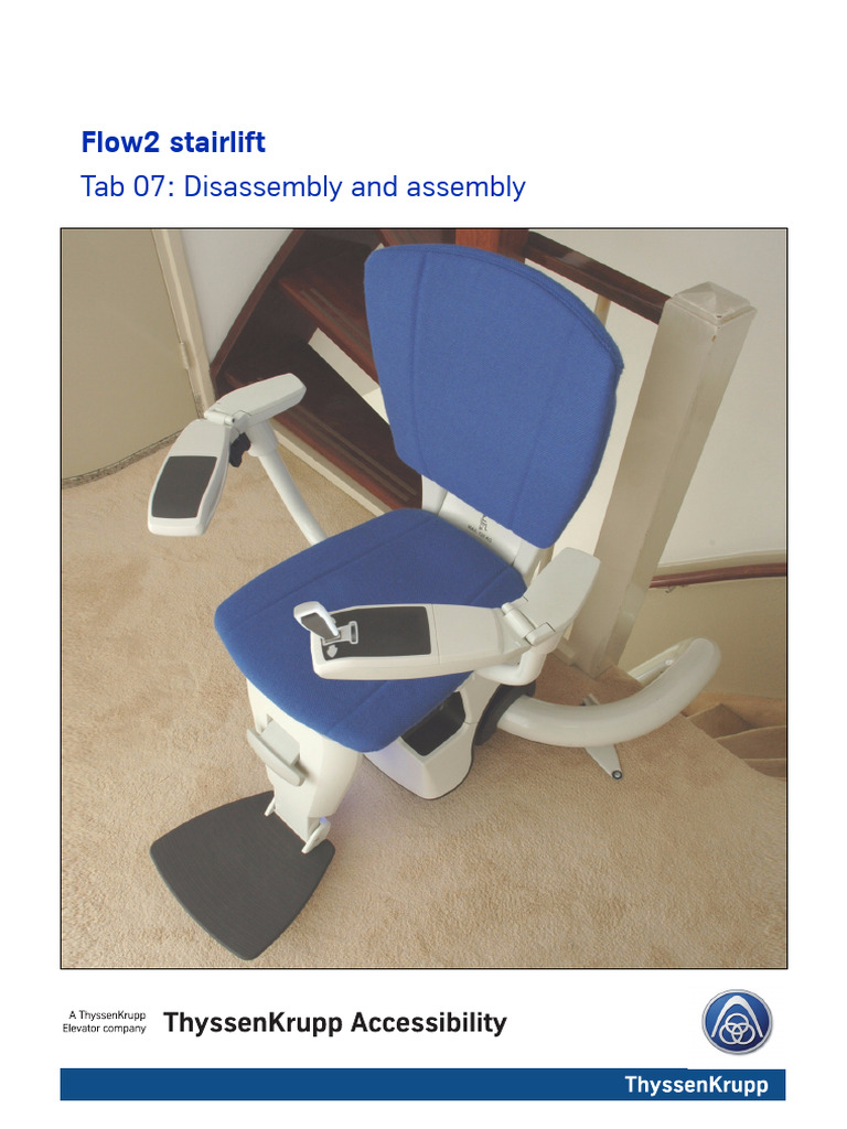 Flow2 Stairlift Disassembly Guide | PDF | Electrical Connector | Chair
