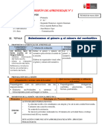 Sesion de Aprendizaje 1 3d-Genero y Numero Sustantivo de Com